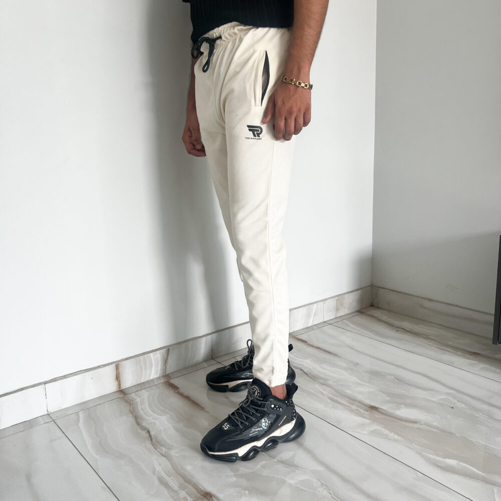 Basic Knitted Cream White Trouser
