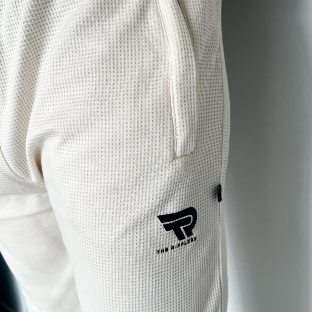 Basic Knitted Cream White Trouser - Image 3