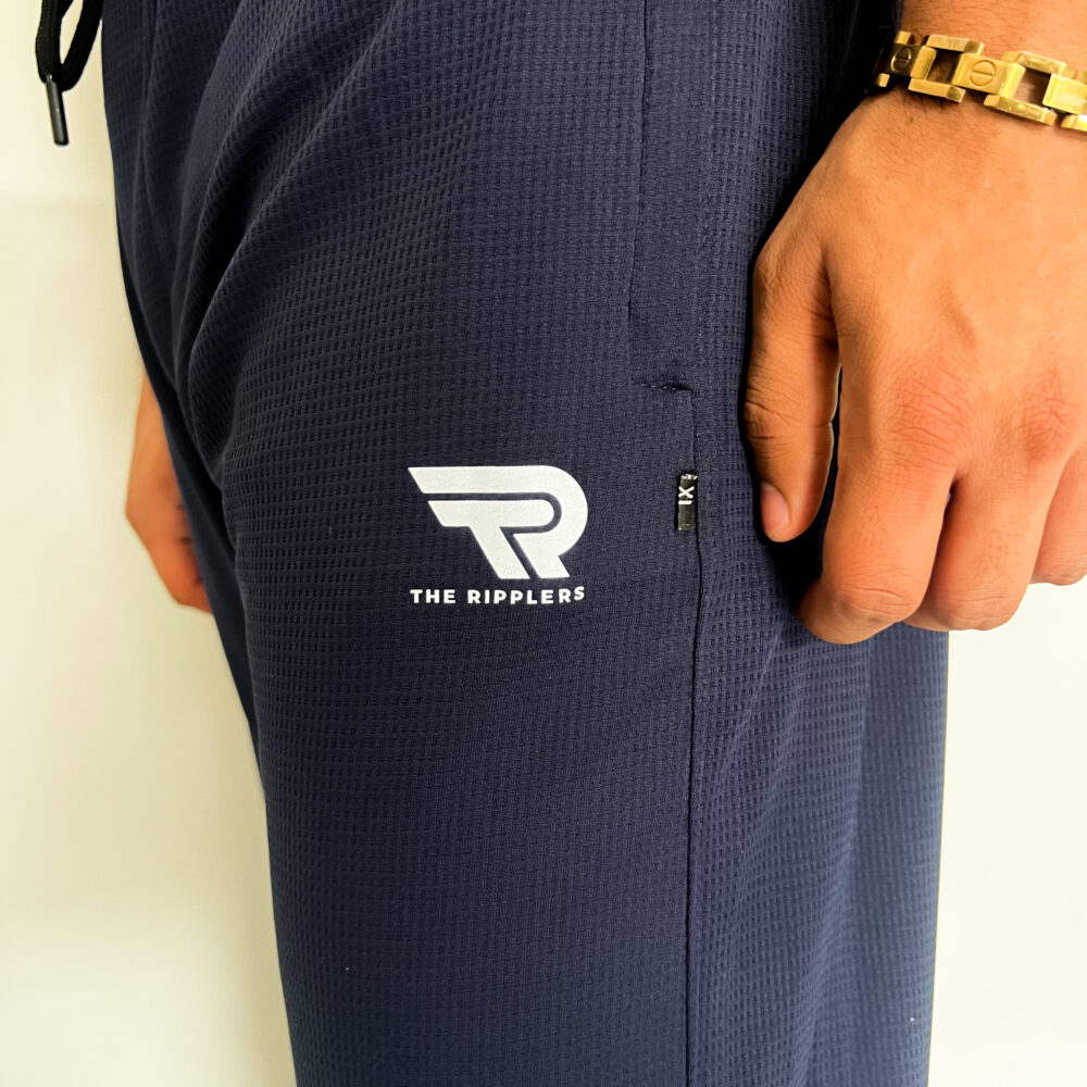 Basic Knitted Navy Blue Trouser - Image 2